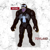 Toy figure with a visible brand name 'Toyland' on a textured white background